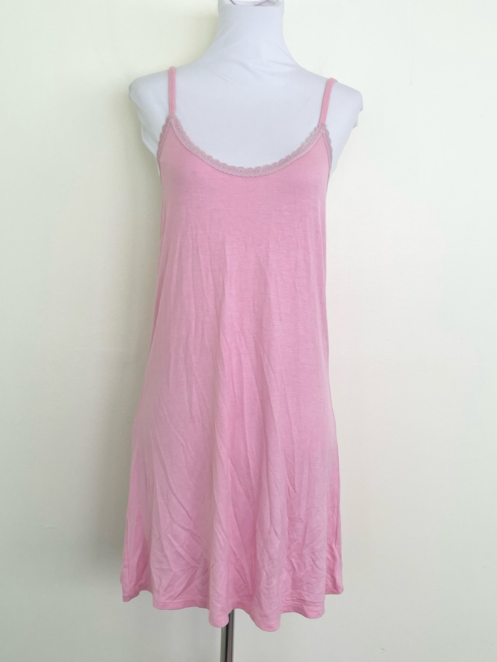 Jessica Simpson Y2K Lace Trim Nap Dress Chemise Nightgown Baby Pink M Medium